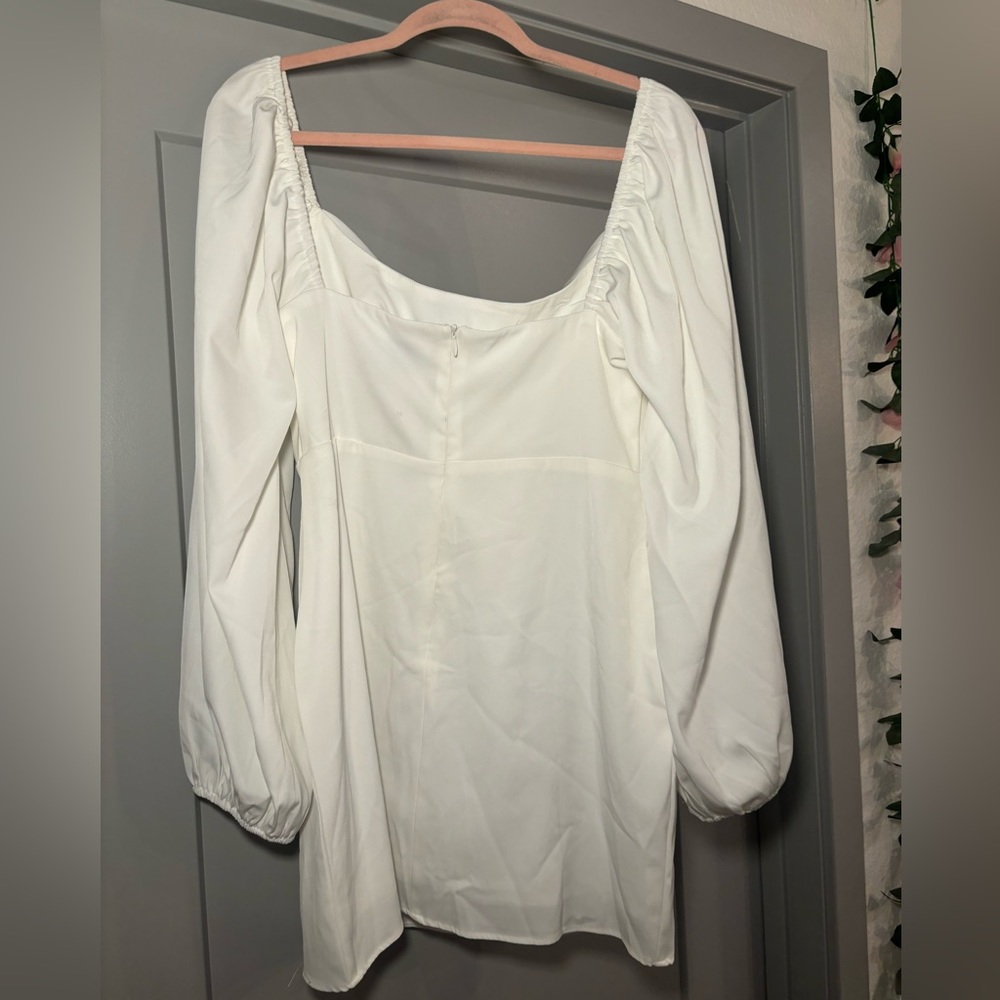 Princess Polly Lillie Long Sleeve Mini Dress White | Large - Picture 4 of 8